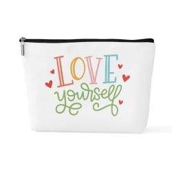 Inspirierende Make-up-Tasche für psychische Gesundheit, positive Bestätigungen, Geschenke für Frauen, Mädchen, beste Mutter, Psychologin, Muttertag, Geburtstag, Kosmetiktasche, Love02, 10*7*2.5 inches von sugargoo