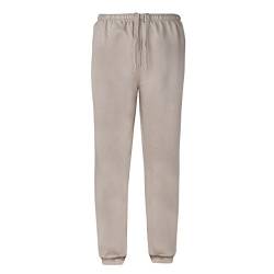 sumg Herren Jogginghose | Sweatpants | Sporthose mit Seitentaschen und elastischem Beinabschluss NEU (S, Sand/Beige) von sumg