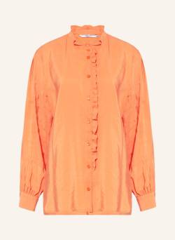 Summum Woman Bluse Mit Rüschen orange von summum woman