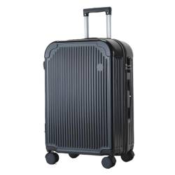 sunxueli Koffer Empfohlener Koffer for Männer und Frauen, robuster und langlebiger Trolley-Koffer, leiser Rollkoffer for Einsteigen Suitcase (Color : Black, Size : 20IN) von sunxueli