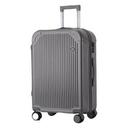 sunxueli Koffer Empfohlener Koffer for Männer und Frauen, robuster und langlebiger Trolley-Koffer, leiser Rollkoffer for Einsteigen Suitcase (Color : Gray, Size : 26IN) von sunxueli