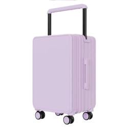 sunxueli Koffer Mittelmontierter, Breiter Trolley-Koffer, Business-Koffer, Wasserdichter Universal-Rollenkoffer for Herren Und Damen Suitcase (Color : Purple, Size : 24in) von sunxueli