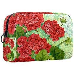 Kosmetiktasche,tragbare Reise-Make-up-Tasche für Damen,Willkommen Blumen Schmetterling Sommer,Kosmetikkoffer-Organizer mit Reißverschluss von suojapuku