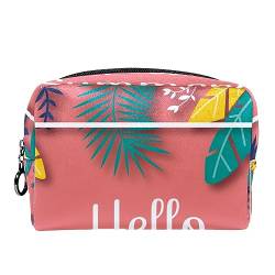 Kosmetiktasche für Frauen,kleine Make-up-Tasche für Geldbörse,tropisch Hallo Sommer,Reisekosmetiktasche,Make-up-Tasche von suojapuku