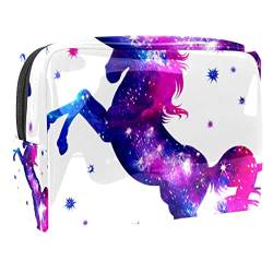 Reise Make-up Tasche,Kulturbeutel,Kosmetiktasche,Nebel Einhorn Hallo Sommer,Kosmetiketui,wasserdicht,Make-up-Beutel aus PVC von suojapuku