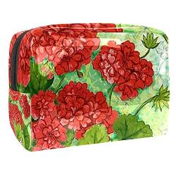 Reise Make-up Tasche,Kulturbeutel,Kosmetiktasche,Willkommen Blumen Schmetterling Sommer,Kosmetiketui,wasserdicht,Make-up-Beutel aus PVC von suojapuku