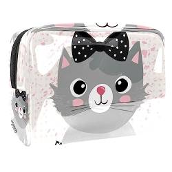 Reise Make-up Tasche,Kulturbeutel,Kosmetiktasche,süße lustige Katze,Kosmetiketui,wasserdicht,Make-up-Beutel aus PVC von suojapuku