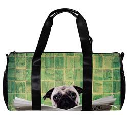 Sporttasche,kleine Reisetasche,Sporttasche für Yoga,Fliesen Bulldogge,Outdoor Fitnesstasche,Tragetasche von suojapuku