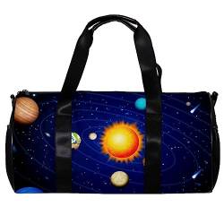 Sporttasche,kleine Reisetasche,Sporttasche für Yoga,Galaxienplaneten des Sonnensystems,Outdoor Fitnesstasche,Tragetasche von suojapuku