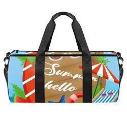 Sporttasche,kleine Reisetasche,Sporttasche für Yoga,Hallo Sommerstrand,Outdoor Fitnesstasche,Tragetasche von suojapuku