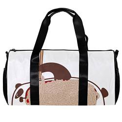 Sporttasche,kleine Reisetasche,Sporttasche für Yoga,Panda isst Nudeln,Outdoor Fitnesstasche,Tragetasche von suojapuku