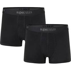 Super.Natural Herren Base Double Pack Boxer, Jet Black-Jet Black, S von super.natural