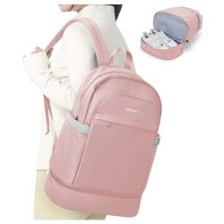 suradar Sportrucksack für Frauen mit Nasstasche und Schuhfach Sportrucksack Damen Gym Backpack Rucksack Mit Schuhfach Gymnastiktasche für Fitness Schwimmen Tragbarer Reiserucksack Frauen - Rosa von suradar