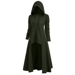 sutelang lurryly Gothic Kleider Mittelalter Kleid Damen - Schulterfrei Prinzessin Kleider Für Halloween Karneval Kostüm Damen Kleid Lagertha Kostüm Festlich (1-Green, L) von sutelang lurryly