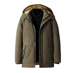 sutelang lurryly Herren-Jacke, winddicht, leichte Zwischensaison, mit abnehmbarer Kapuze, Militärjacke, günstig, Marke Jacke, Arbeit, Parka, Herbst, Winter, für Herren, A-3, XXXL von sutelang lurryly