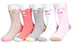 Mädchen Socken 5 Paar Jungen Baumwollsocken Kleinkind Crew Neck Socks 9-11 Jahre von syisocks