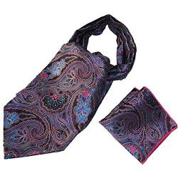 Herren Paisley Cravat Ascot Krawatte Einstecktuch Einstecktuch Set von szzqdzsw