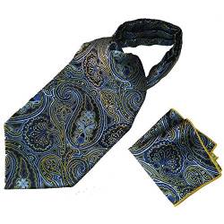 Herren Paisley Cravat Ascot Krawatte Einstecktuch Einstecktuch Set von szzqdzsw