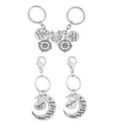 tangger 4 Pieces mutter tochter schlüsselanhänger set Mother Keyring Ring Set mutter tochter geschenk weihnachten schwester schlüsselanhänger Schlüsselanhänger schutzengel geschenke für mütter von tangger