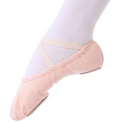 Ballettschuhe mädchen Ballettschläppchen Tanzschuhe Damen Stretch-Leinwand für Kinder Erwachsene Gr. 23-45 (Rosa, Jugendliche, 41, Numerisch, EU Schuhgrößensystem, M) … … von tanzdunsje