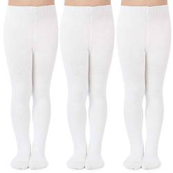 tanzdunsje Mädchen Strumpfhosen Kinder Strickstrumpfhose Baumwolle 3 Pack halten warm von tanzdunsje