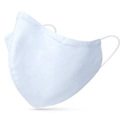 tanzmuster ® Behelfsmaske waschbar für Erwachsene - 100% Baumwolle - Nasenbügel und Filtertasche - Mund und Nasenschutz 2-lagig - OEKO-TEX Standard 100 in weiß Größe L Erwachsene von tanzmuster