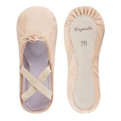 tanzmuster Ballettschuhe / Ballettschläppchen aus Leder, ganze Ledersohle, sandfarben, Größe:,26 von tanzmuster