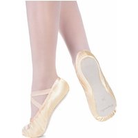 tanzmuster Ballettschuhe Nicky aus Satin mit ganzer Ledersohle Tanzschuh Ballettschläppchen für Mädchen von tanzmuster