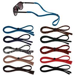 tao pipe 10 Stück Sportbrillenband starker Halt, Brillenband für Sportbrille Sonnenbrille Lesebrille Brille Schutzbrille,Brille fester Halter Brillenkordel verstellbar in der Größe von tao pipe