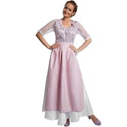 dressforfun 950031 Maxi-Dirndl, Elegantes Dirndl in femininen Farbtönen, Schnürung mit feingliederigem Kettchen (M | Nr. 304646) von tectake