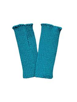 100% Merinowolle Baby Kleinkind Armstulpen Strick Fäustlinge Gr. 5-6 Jahre, aqua blue von tevirP