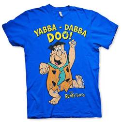 Offizielles Lizenzprodukt Yabba-Dabba-DOO T-Shirt (Blau), Large von the flintstones