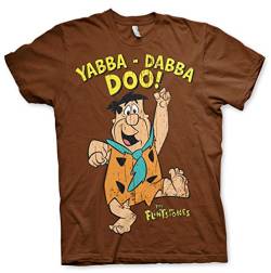 Offizielles Lizenzprodukt Yabba-Dabba-DOO T-Shirt (Braun), XX-Large von the flintstones