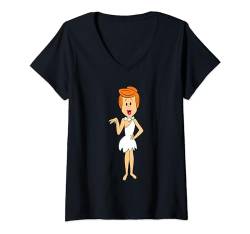 The Flintstones Wilma Flintstone Classic Pose T-Shirt mit V-Ausschnitt von the flintstones