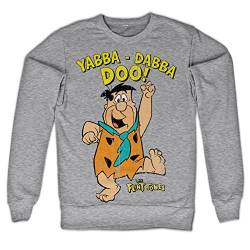 the flintstones Offizielles Lizenzprodukt Yabba-Dabba-DOO Sweatshirt (H.Grau) Large von the flintstones