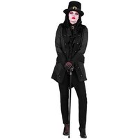 thetru Kostüm Paisley Damenmantel schwarz, Damen-Gehrock für Steampunk, Gothic und Vampire von thetru