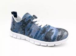 thies ® PET Sneaker camo blue | vegan aus recycelten Flaschen von thies