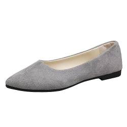 ticticlily Damen Ballerina Bequeme Slip Ons Flach Schuhe Weiches Bequeme A Grau 36 von ticticlily