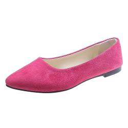 ticticlily Damenschuhe Ballerinas Klassische Ballerinas Damen Sportlich A Rose Rot 41 von ticticlily