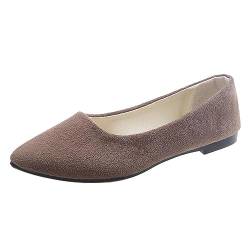 ticticlily Loafer Damen Ballerina Bequeme Slip Ons Flach Weiches Bequeme A Kaffee 36 von ticticlily