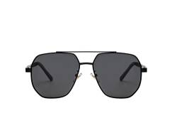 tigratigro Herren Sonnenbrille UV400 Metallrahmen Füße Aluminium, Schwarz von tigratigro