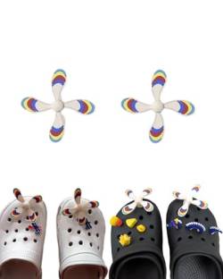 Für Crocs-Fans Charms, Windmühlen, Windrad für Crocs-Schuhe für Damen, Teenager, DIY Coole und interaktive Schuh-Accessoires, Sommer-Jibits Charms für Mädchen Jungen von tikono