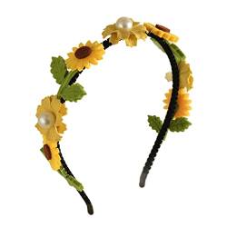 Blumenkränze, Sonnenblumen-Haarkranz, Braut-Kopfschmuck, Blumen-Stirnband für Mutterschaft, Fotoshootings, Kostüm-Zubehör, Sonnenblumen-Haarbänder, Blumen-Stirnband für Mädchen, Frauen, Fotoshootings, von tixoacke