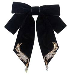 Damen-Krawatte mit Strasssteinen, geeignet für Partys und Hochzeiten, anmutige Strasssteine, Flügel, Vintage-Anstecknadeln, Strass-Broschen von tixoacke