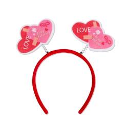 Modischer Valentinstag-Kopfschmuck, stilvolles Haarband, Schmuck für Partys, Bühnenauftritte, Kopfbedeckung, Ornament, verstellbare Größe von tixoacke