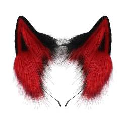 Niedliche Plüsch-Haarnadel mit künstlichen Ohren, einfarbig, pelzig, Tierhaar, Reifen, Ohr, Stirnband, Haarschmuck, Ohren-Stirnband von tixoacke