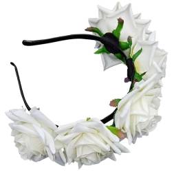 Rosen-Stirnbänder für Mädchen, elegante Damen-Kopfbedeckung, Rosen-Haarbänder, Zubehör, Frühlings-Haarbänder, Geburtstagsparty, Rosen-Stirnbänder für Mädchen von tixoacke