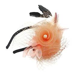 Vintage-Fascinator-Stirnband, exquisite Rose, für Teeparty, Hochzeit, Kostüm, Pillbox, Hut, Dame, Kopfbedeckung für Beerdigung/Hochzeit, Haarschmuck für Mädchen von tixoacke