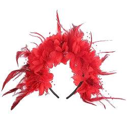Zartes Kunstblumen-Haarband, dünnes Seitenhaarband, Kunstblumen-Haarband für Mädchen, Halloween-Haarband, niedliche Stirnbänder für Damen, niedliches Blumendekor, Stirnbänder für Frauen, zum Waschen von tixoacke