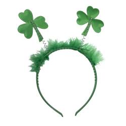tixoacke Grünes Kleeblatt-Stirnband, StPatrick Day, Haarreif, Urlaub, Kopfschmuck, irischer Nationalfeiertag, Festival, Requisiten, Party-Stirnband von tixoacke